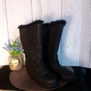Black Cozy Winter Boots with Plush Lining